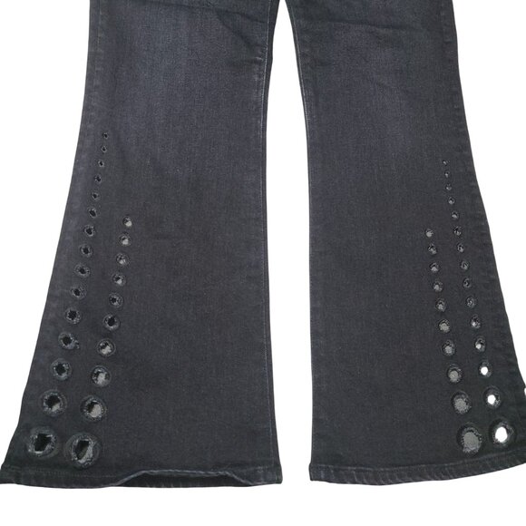3X1 NYC Jeans Womens Size 26 Boot Cut Mid Rise Black Denim Pants - Picture 4 of 6